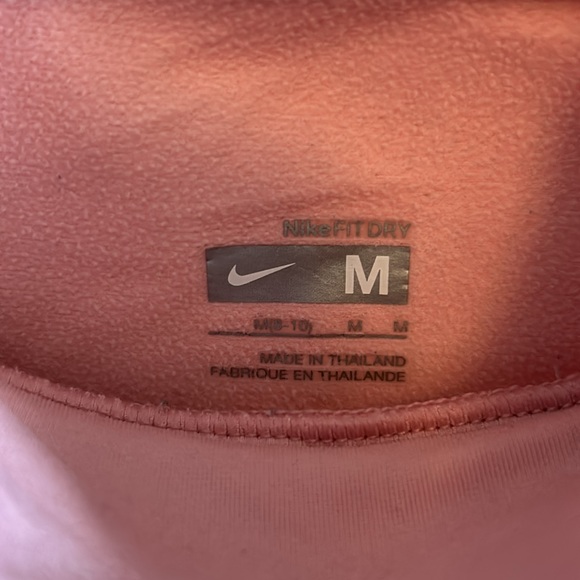 Nike FITDRY, fleece lined mock neck shirt, size medium, pink - Picture 2 of 2